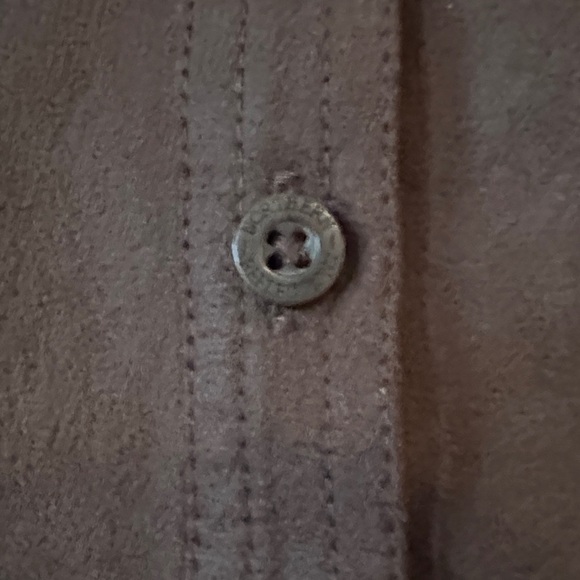 NOTHERN REFLECTIONS | Vintage Brown Button-Up Shirt with Engraved Leave Detail - Picture 4 of 15